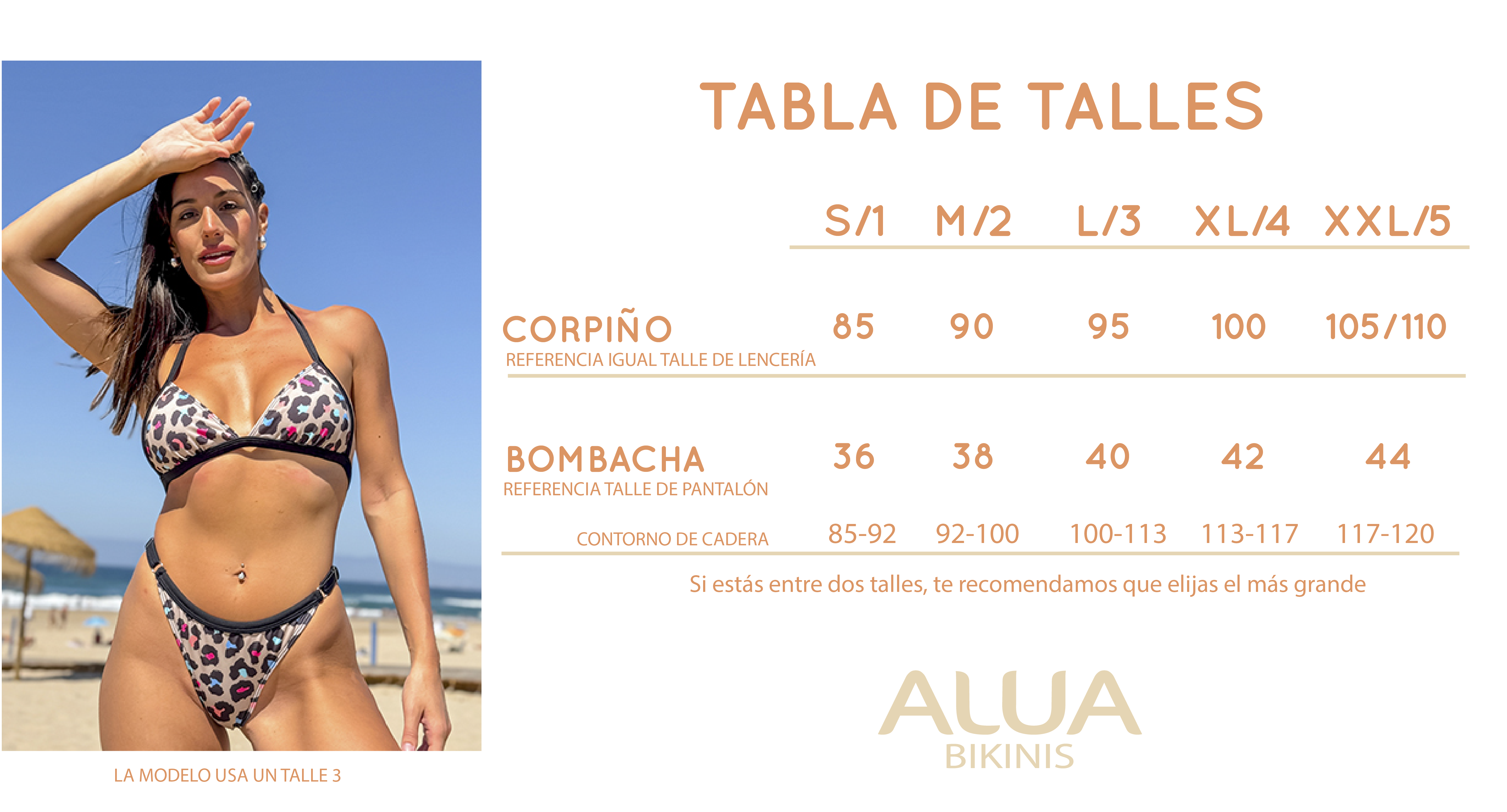 tabla de talles alua